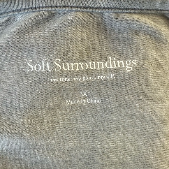 SOFT SURROUNDINGS Elegant Feminine Whimsical Embroidered Floral Chiffon Tunic 3X - Picture 9 of 9